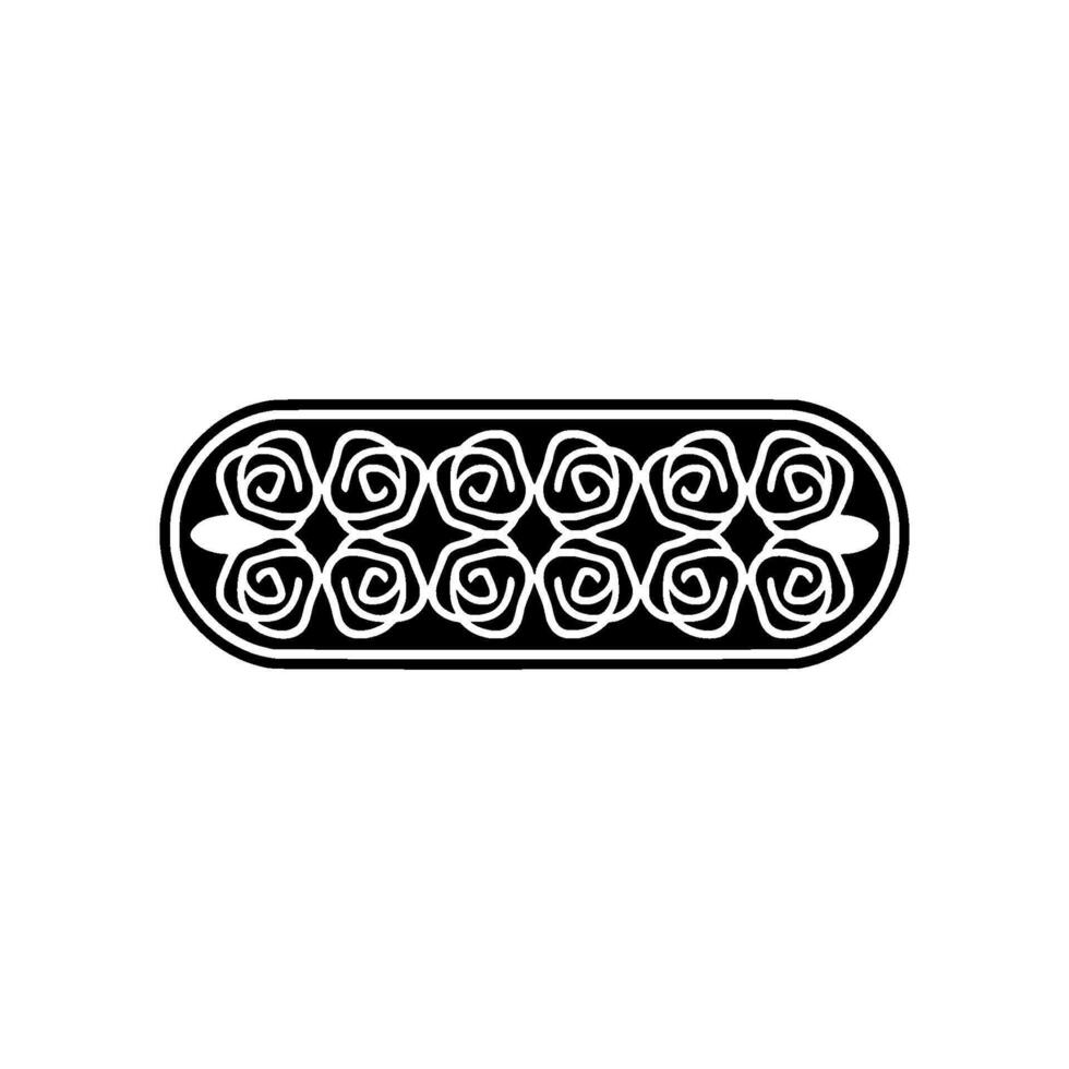 Minimalist Floral Element Black Roses Border. vector