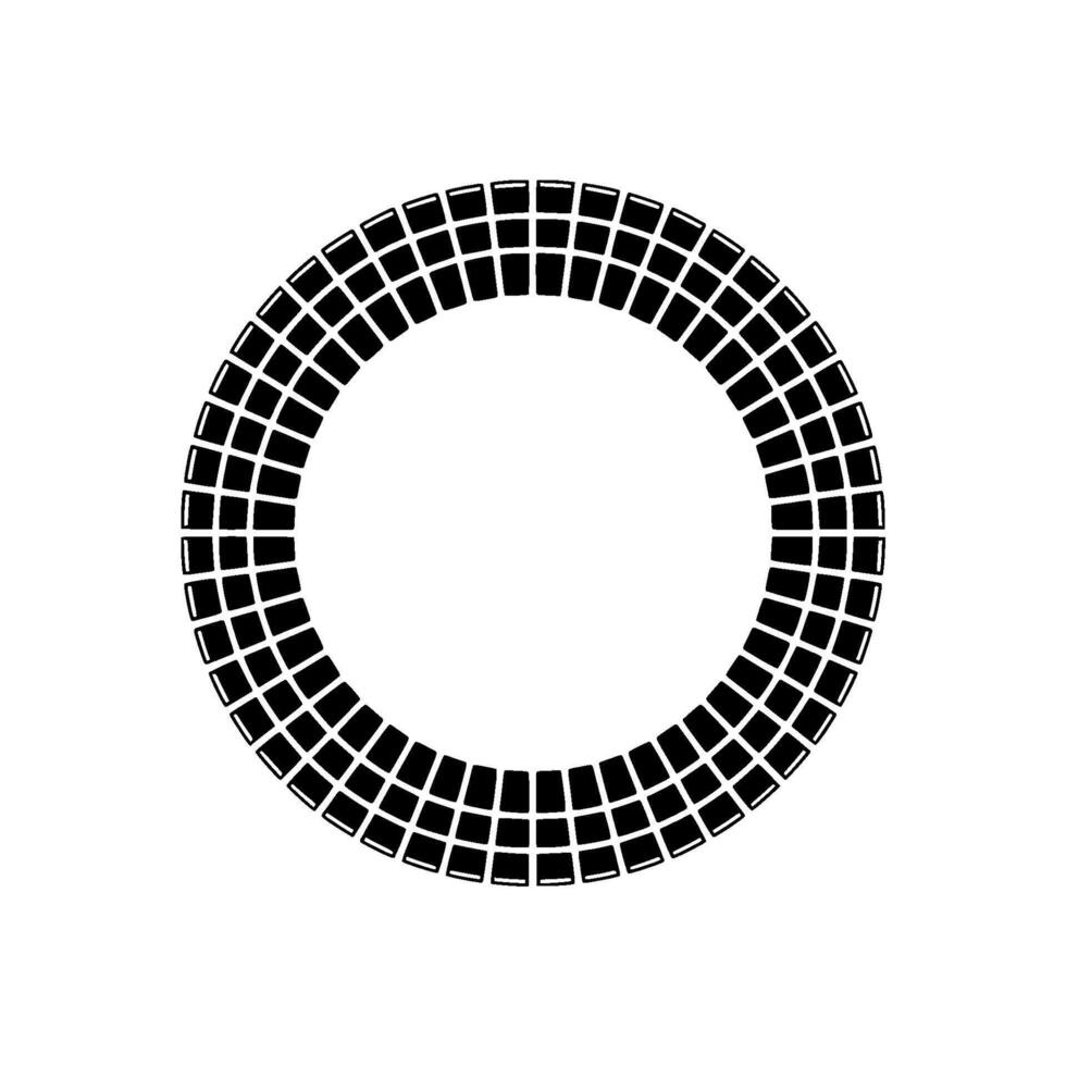 Abstract Geometric Ring Modern Black and White on Neutral Background. vector