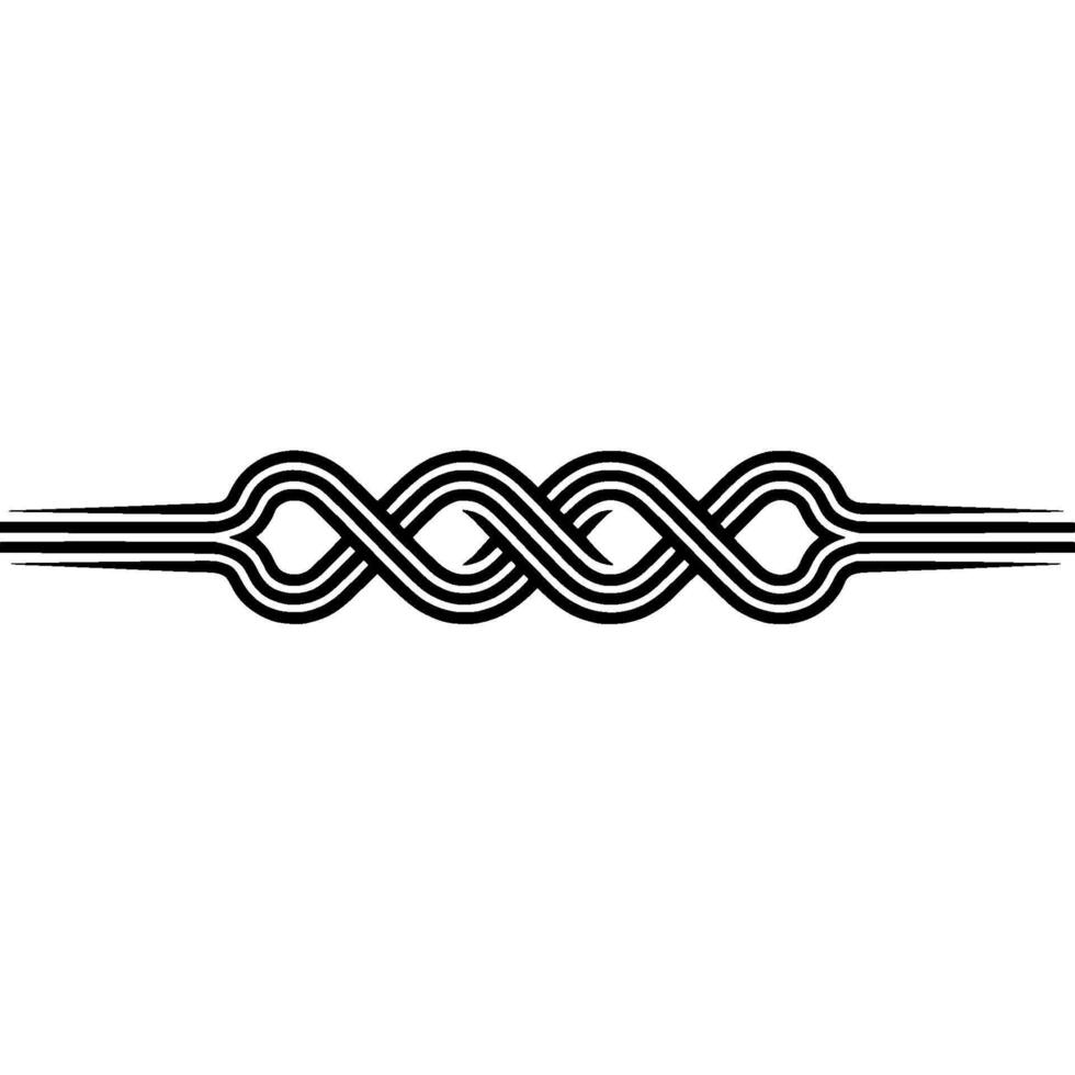 Geometric Knot Pattern on White, Minimalist. vector