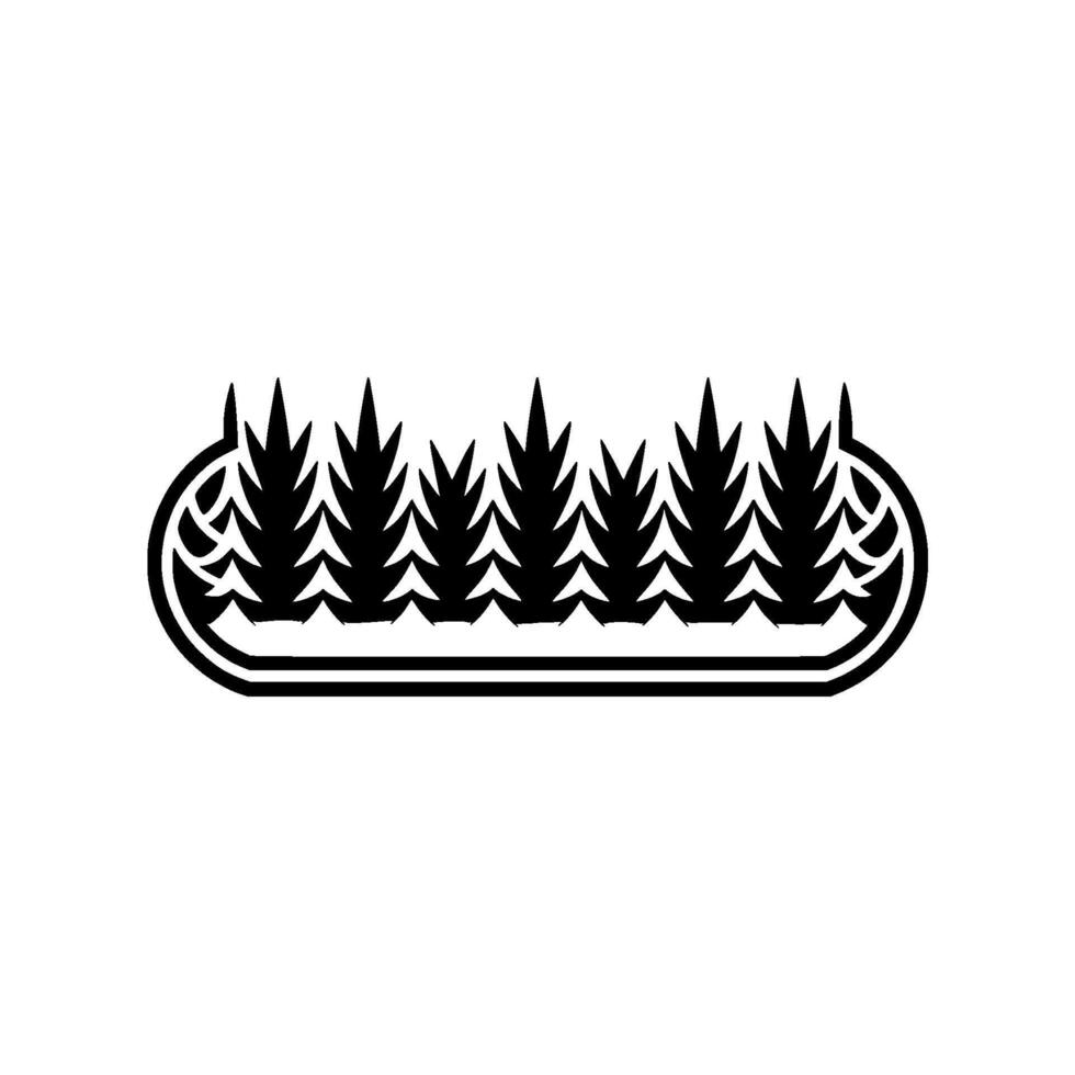 Minimalist Forest , Black and White, Nature. vector
