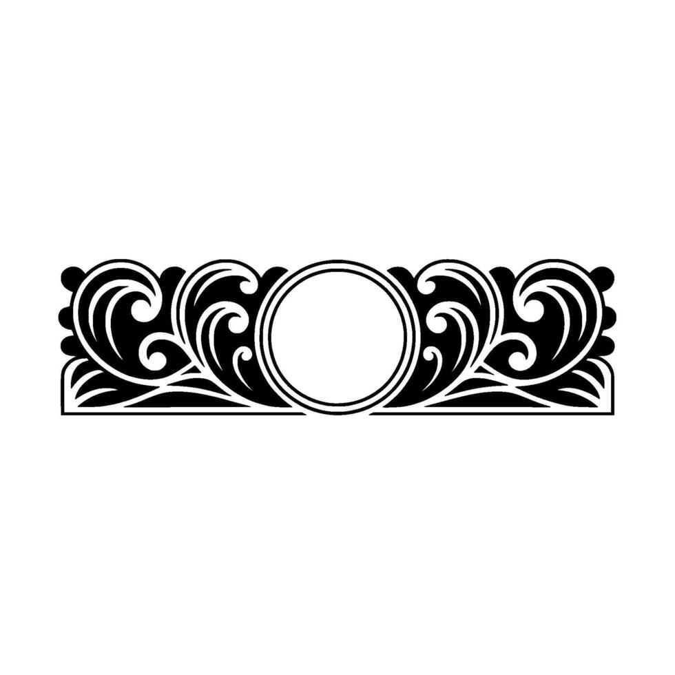 Elegant Art Nouveau Border with Circular Center. vector