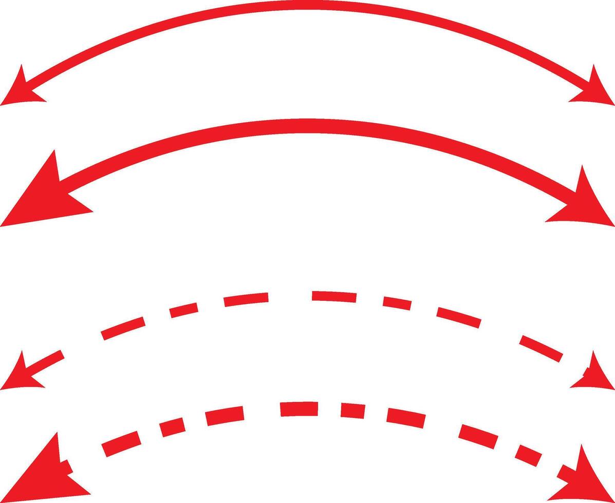 Red Dual semi circle Arrow icon. illustration,Two side arrow icon symbol, app and logo design, arrow icon, design eps 10, vector
