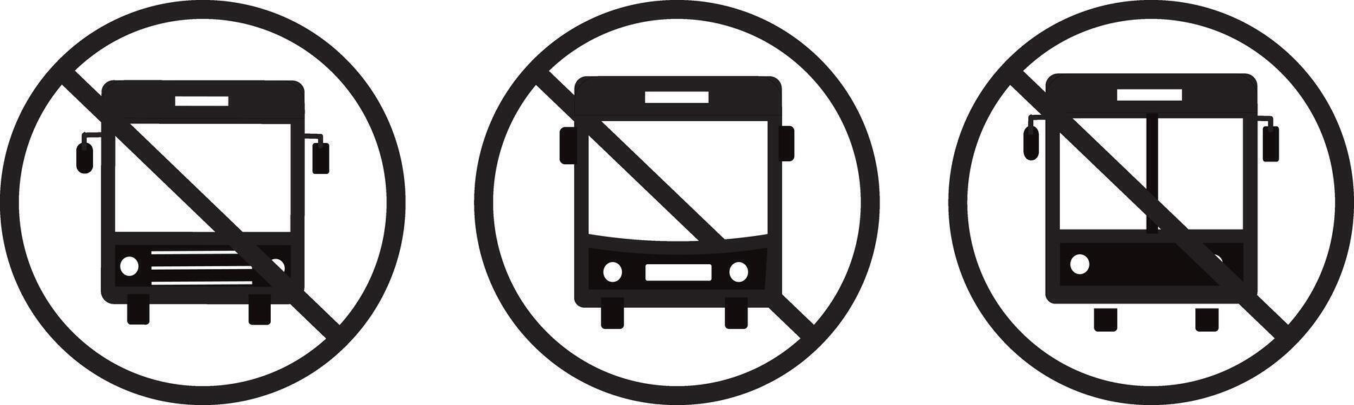 Do not use or No bus icon . Forbidden Sign,Parking prohibited symbol,Concept for transportation, vector