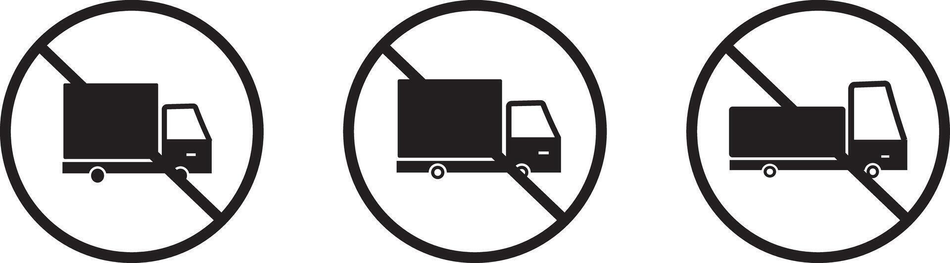 no delivery truck icon. Forbidden Sign,Parking prohibited symbol,Concept for transportation, vector