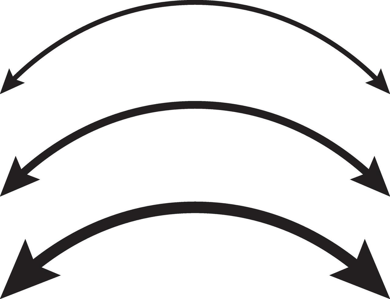 Arrow icon on white background. Horizontal dual sided long straight arrow signs. Black arrow Set, app and logo design, Red Long arrow to the left right. vector