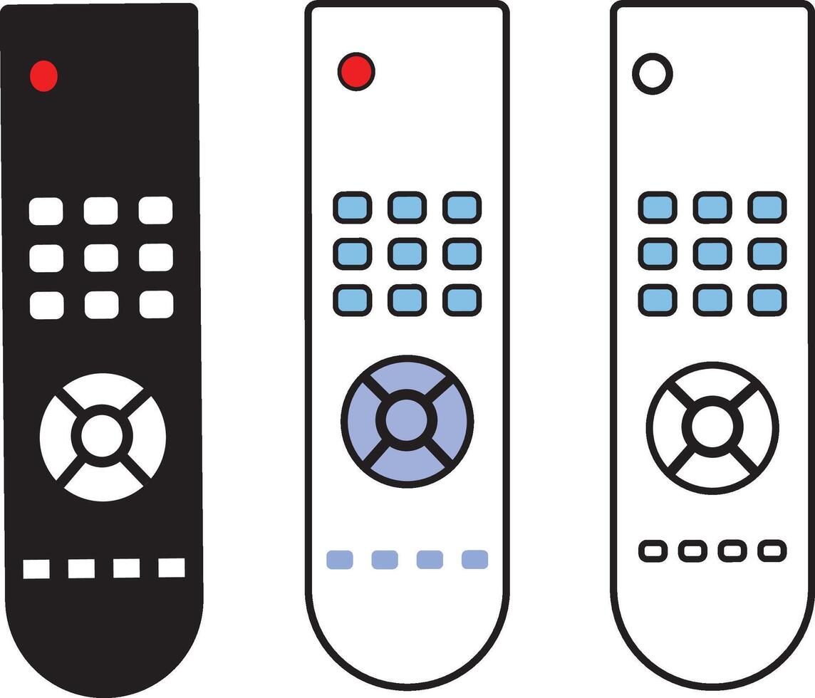 Remote controller for TV in flat icons. television icon sign .Remote icon in thin outlined.illustration on white background, glyph style, vector