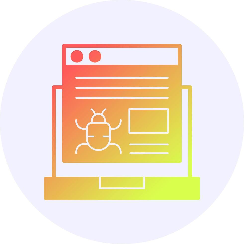 Bug Glyph Gradient Icon Design vector