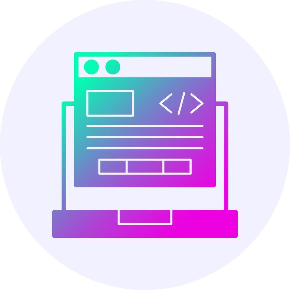 Programming Gradient Icon vector