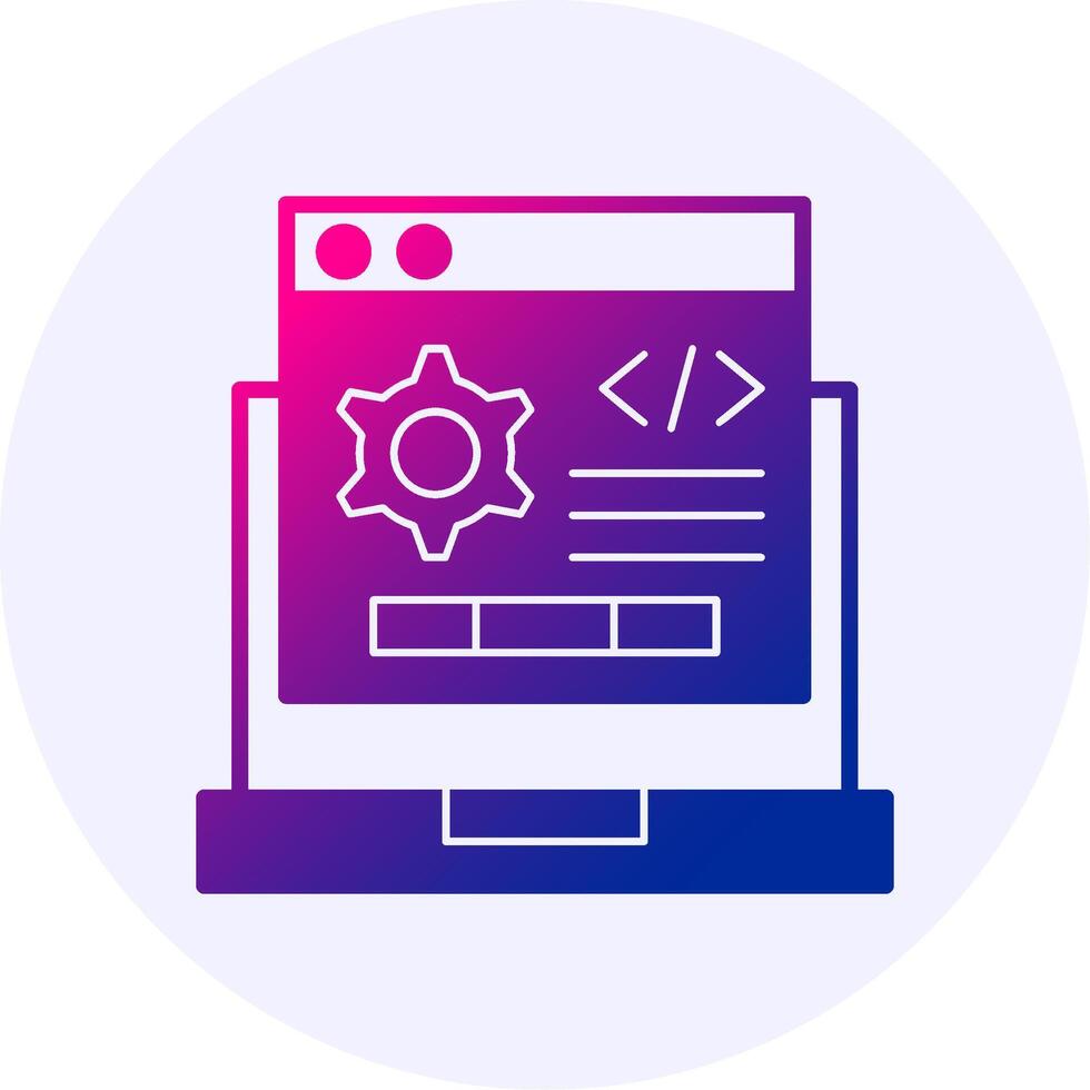 Code Setting Gradient Icon vector