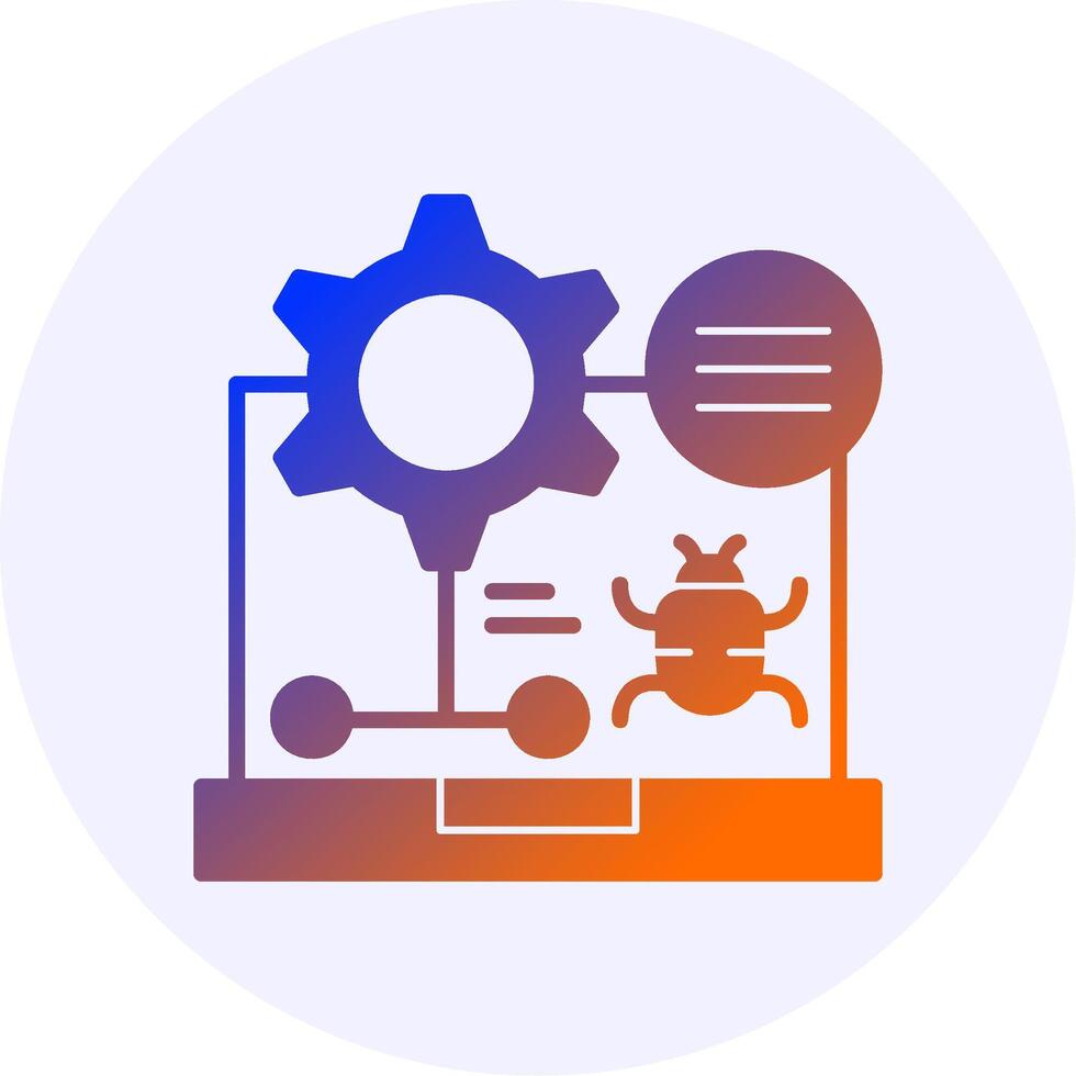 Debug Gradient Icon vector