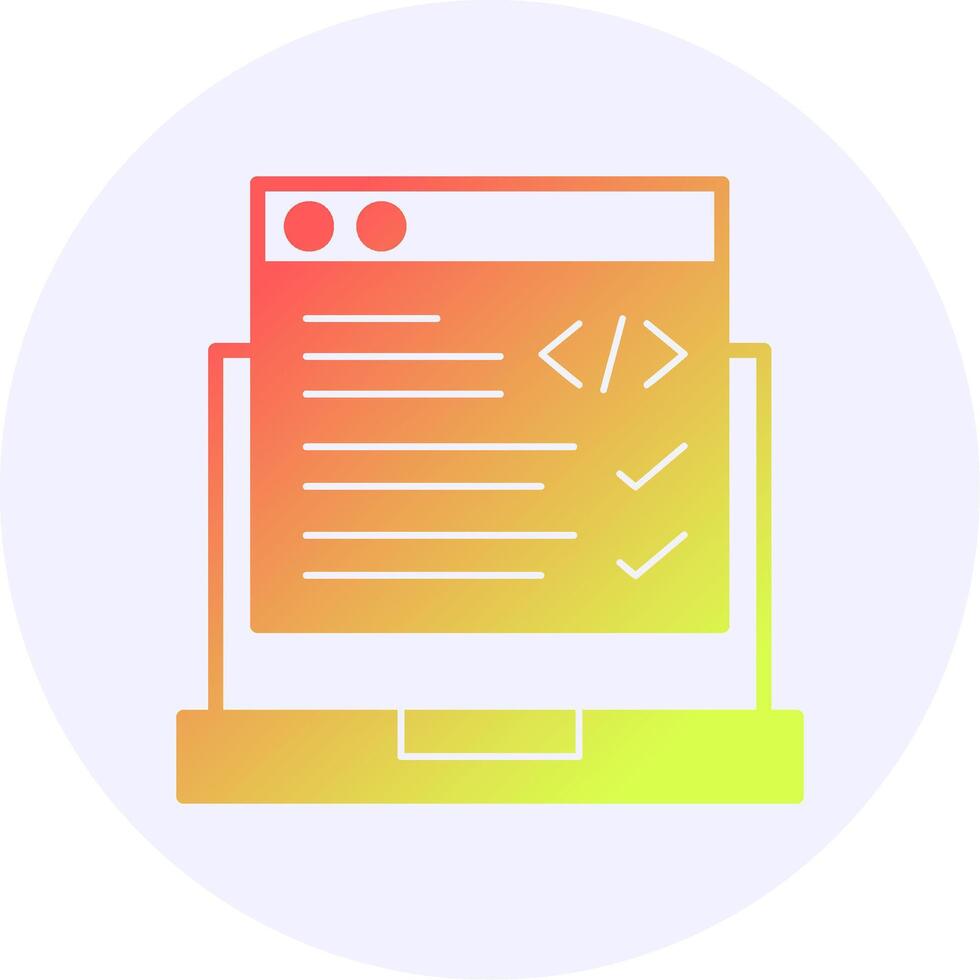 Code Correction Gradient Icon vector