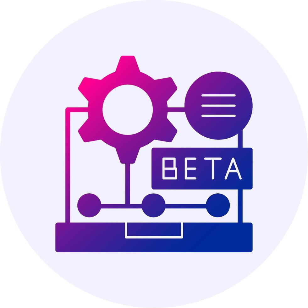 Beta Gradient Icon vector