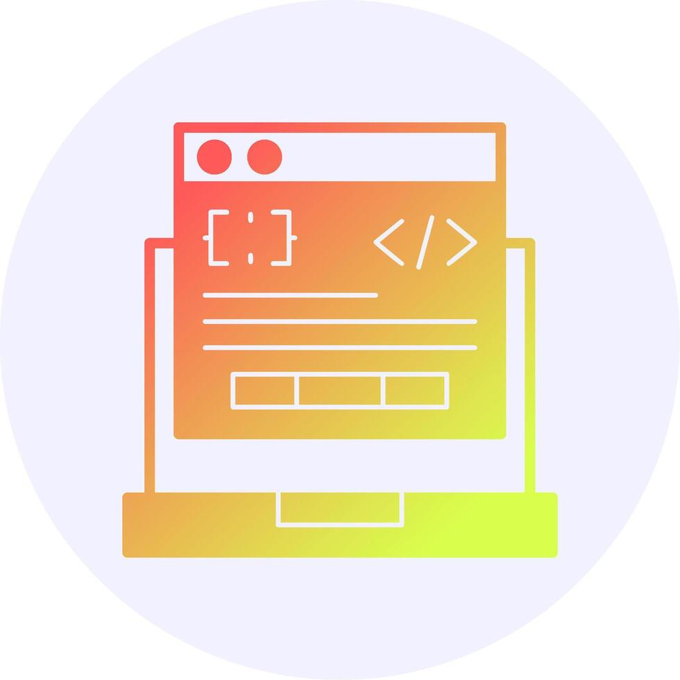 Code Processor Glyph Gradient Icon vector