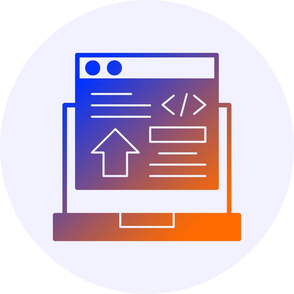 Frontend Development Gradient Icon vector