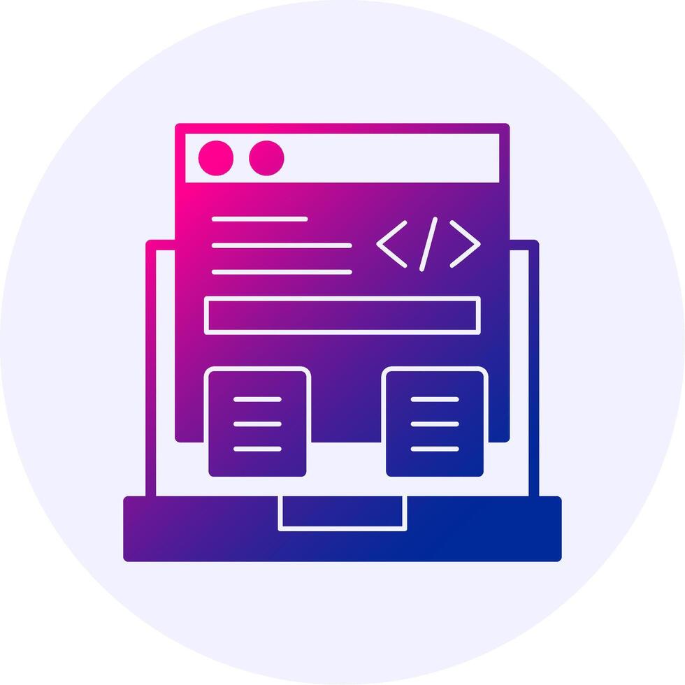 Code Framework Gradient Icon vector