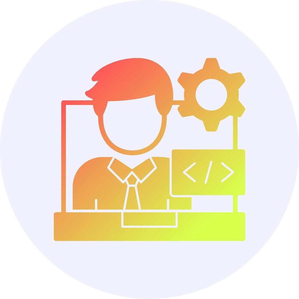 Programmer Gradient Icon vector