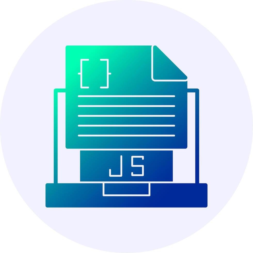 JavaScript File Gradient Icon vector