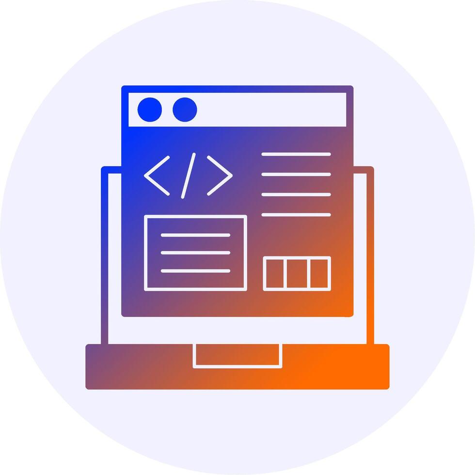 Code Refactoring Gradient Icon vector