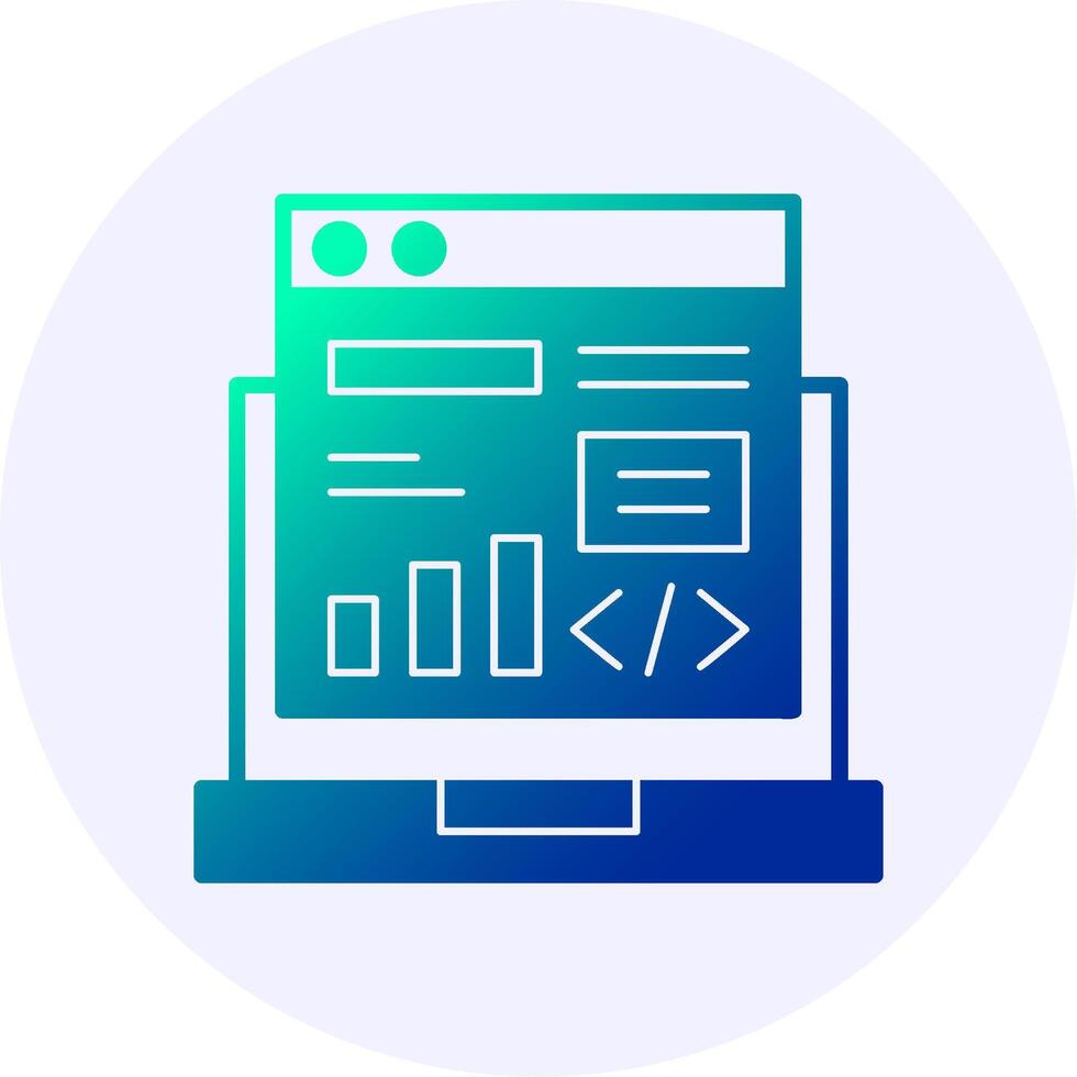 Code Deployment Gradient Icon vector