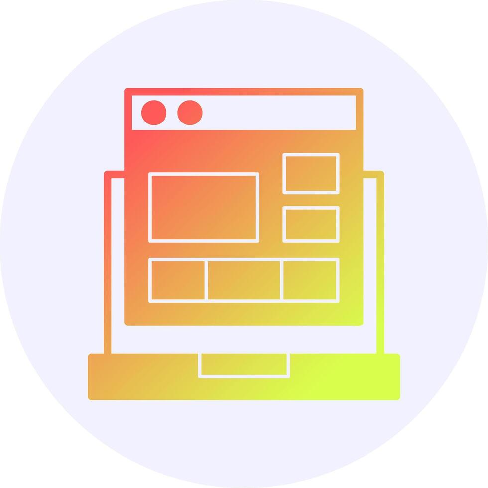 Website Layout Gradient Icon vector