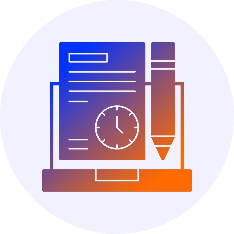 Project Deadline Gradient Icon vector