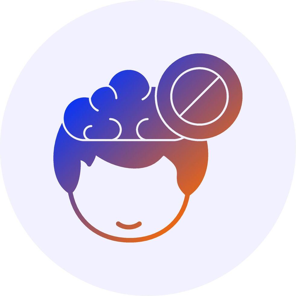 Ban Human Face Gradient Icon vector