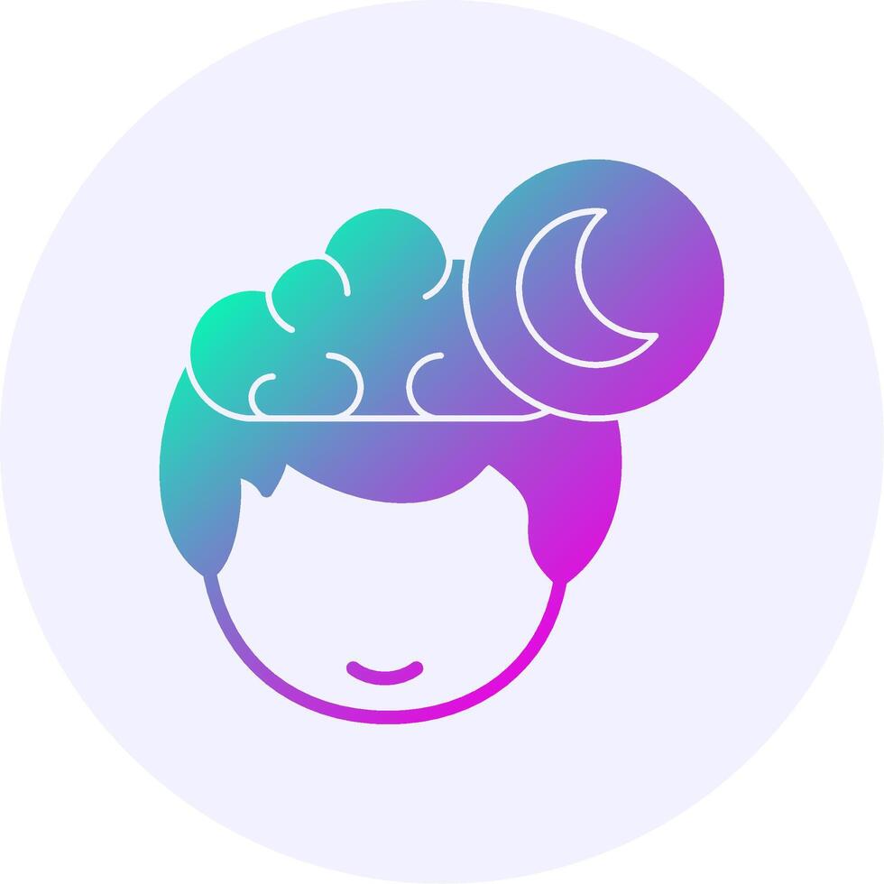 DND Human Face Gradient Icon vector