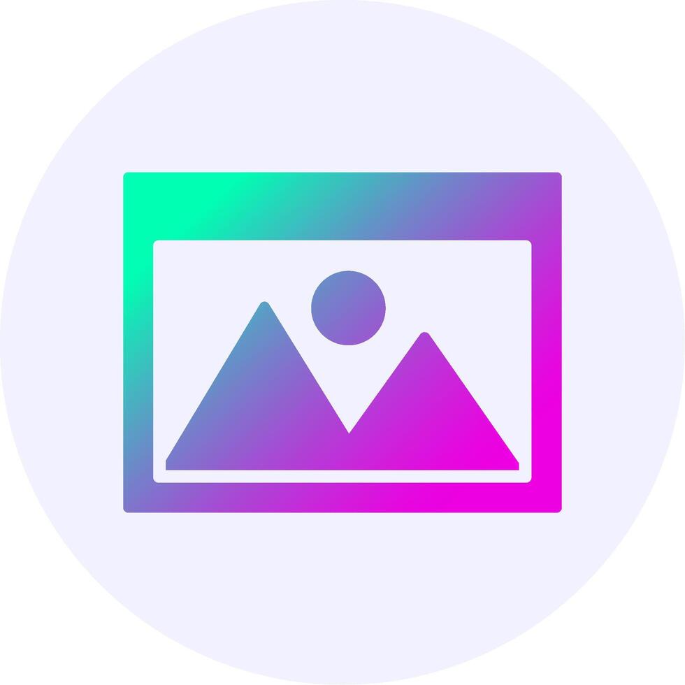 Picture Gradient Circle Icon vector