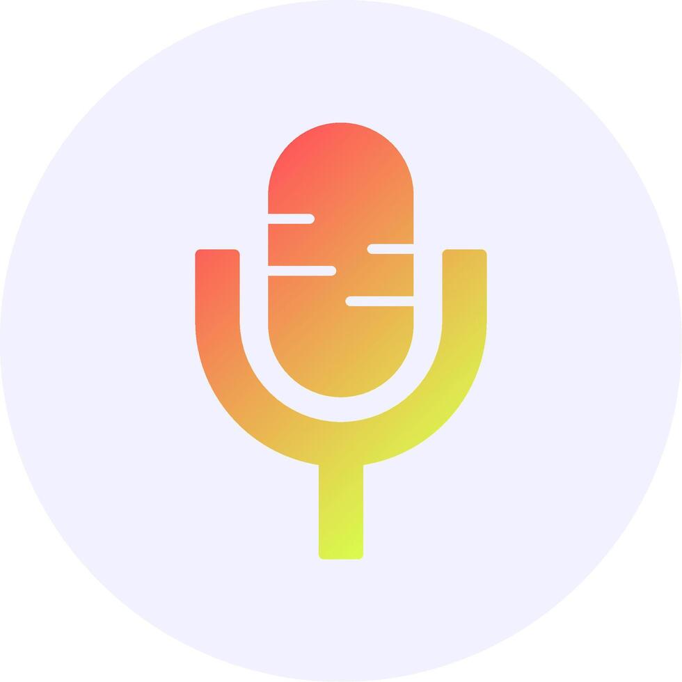 Microphone Gradient Icon Design vector
