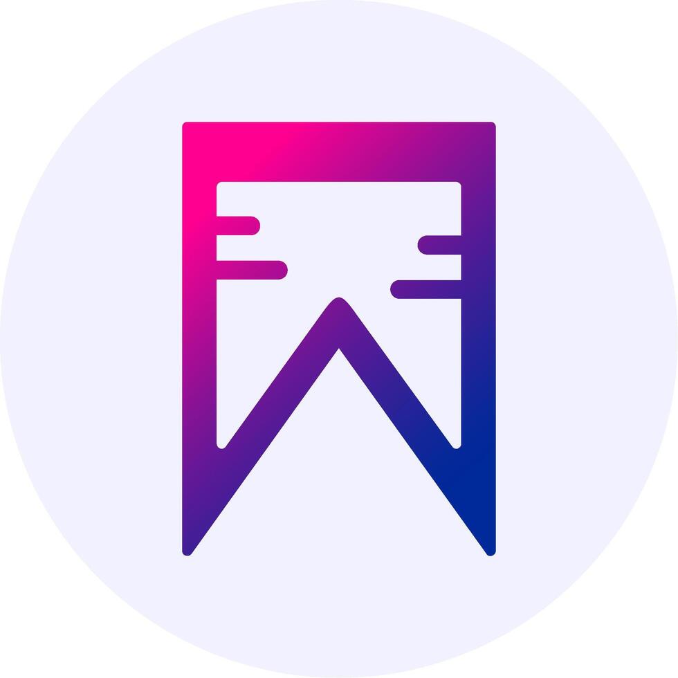 Bookmark Gradient Circle Icon vector