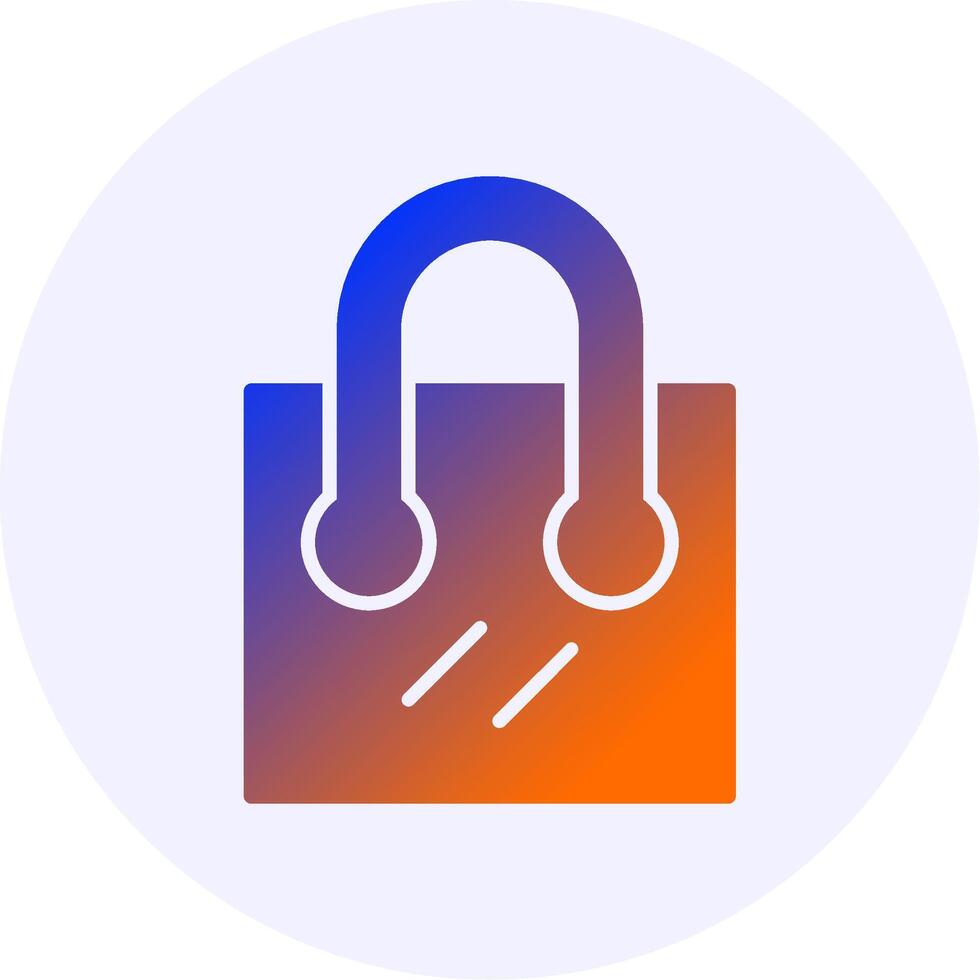 Shopping Bag Gradient Icon Design vector