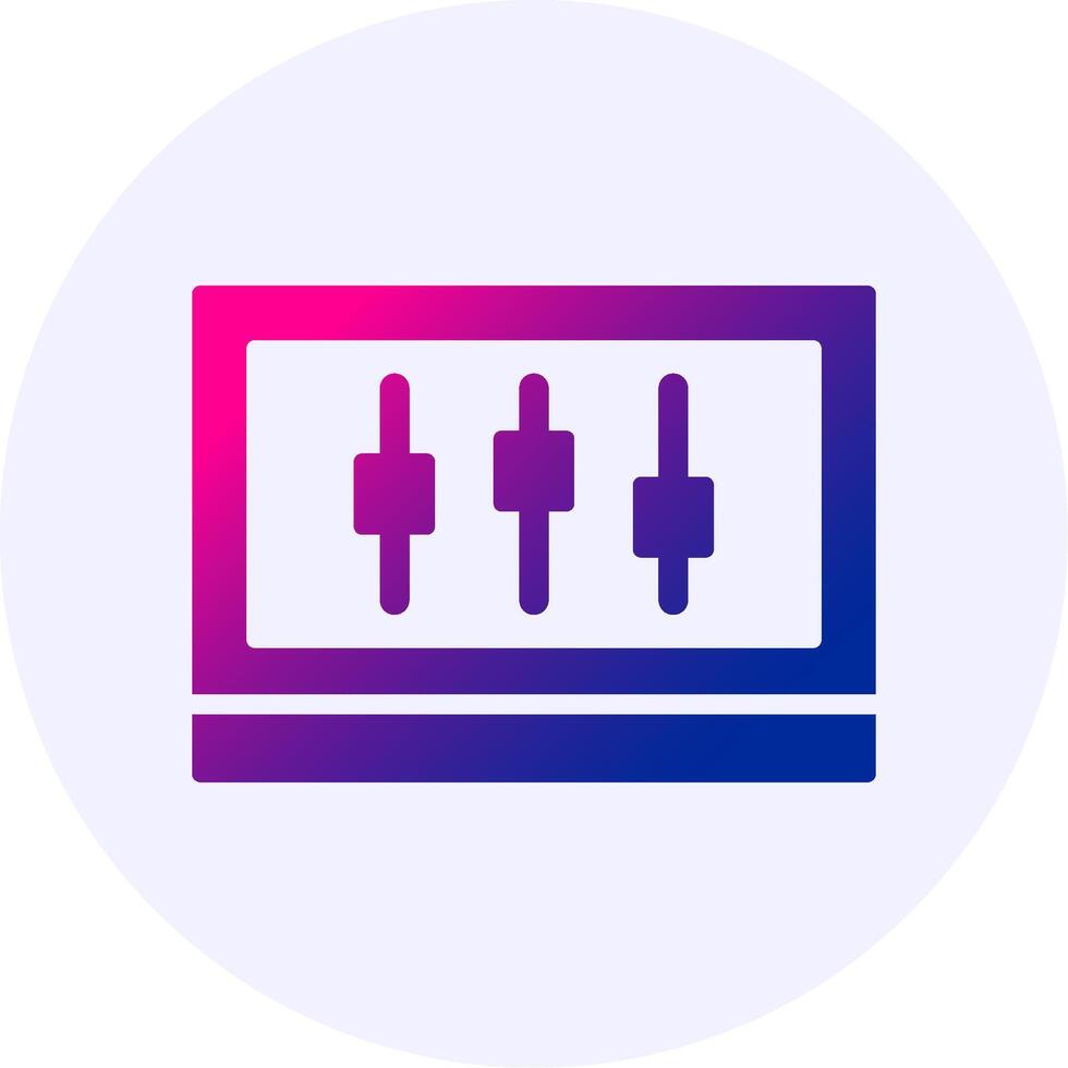 Setting Gradient Circle Icon vector
