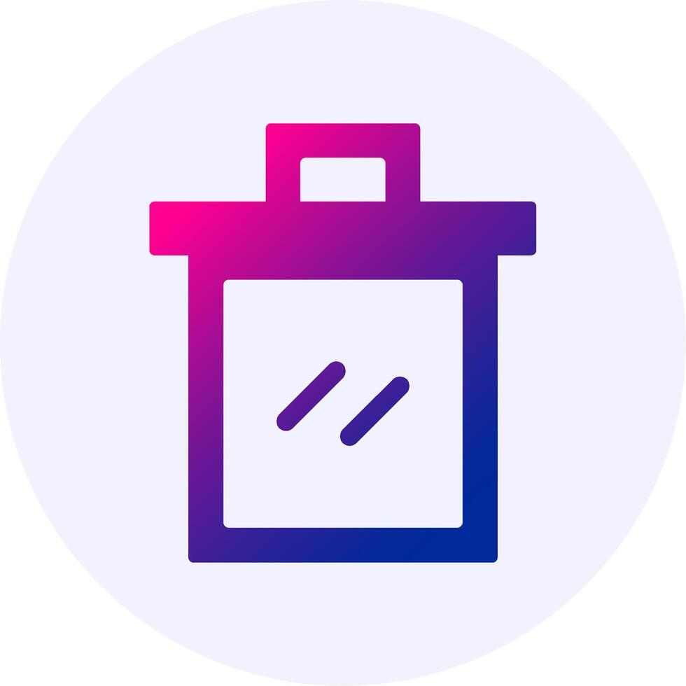 Recycle Bin Gradient Circle Icon vector
