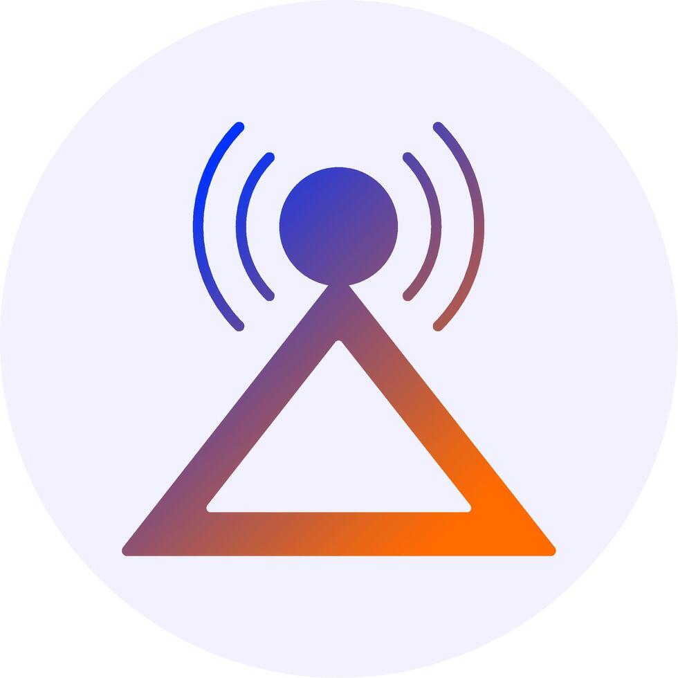 Brodcast Gradient Circle Icon vector