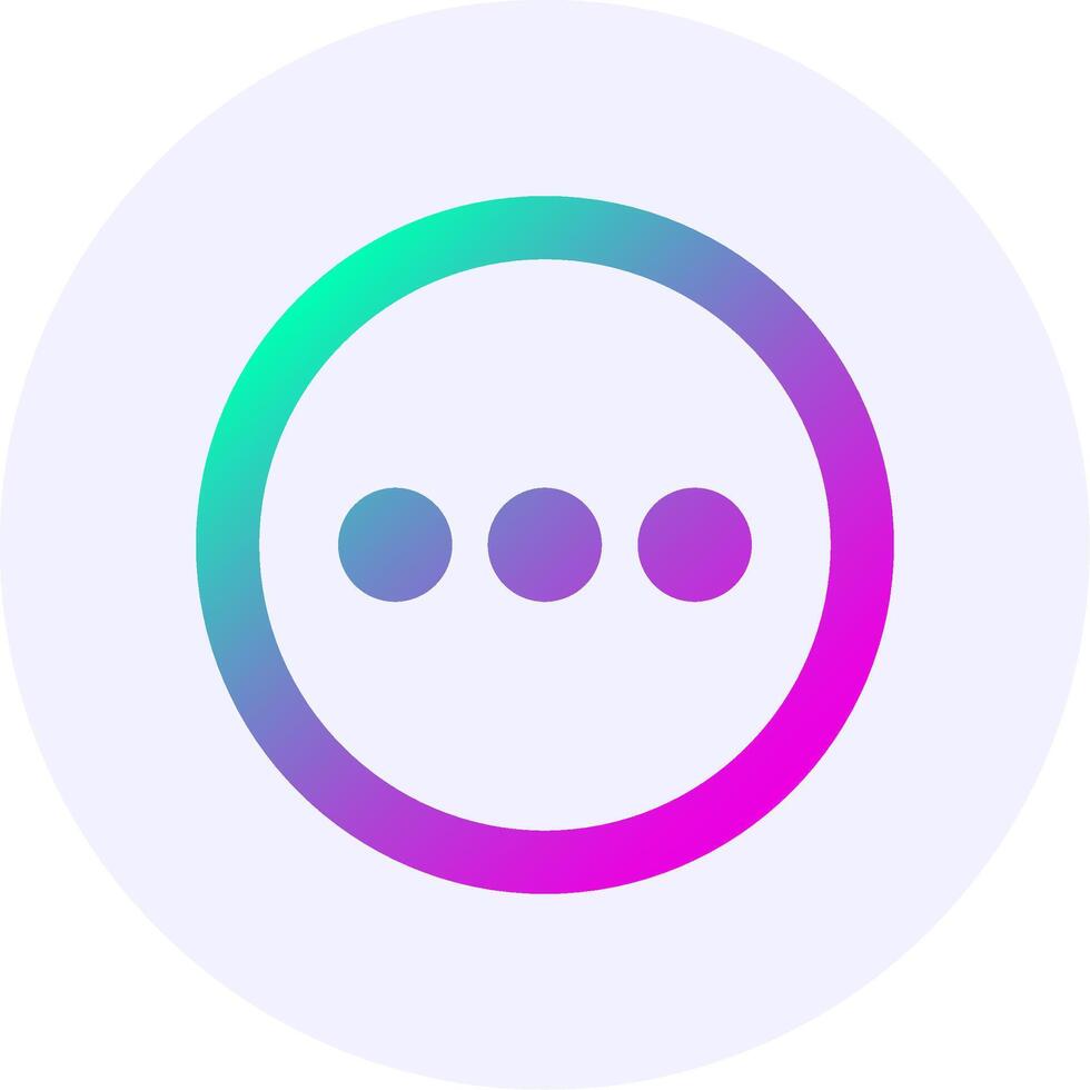 Three Dot More Icon Minimal Gradient Style vector