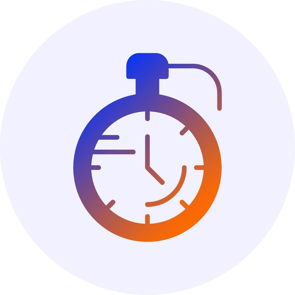 Stopwatch Gradient Icon Design vector