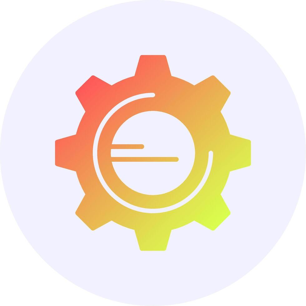 Settings Icon Minimal Gradient Style vector