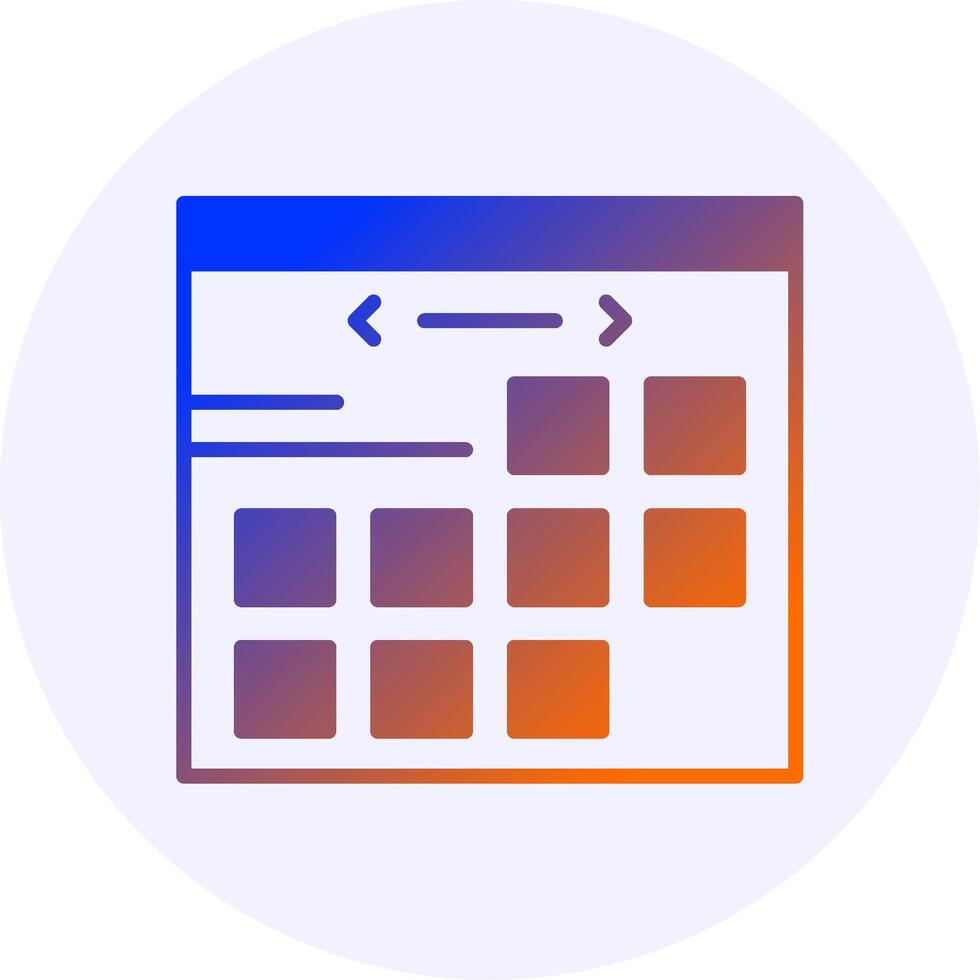 Calendar Gradient Icon Design vector