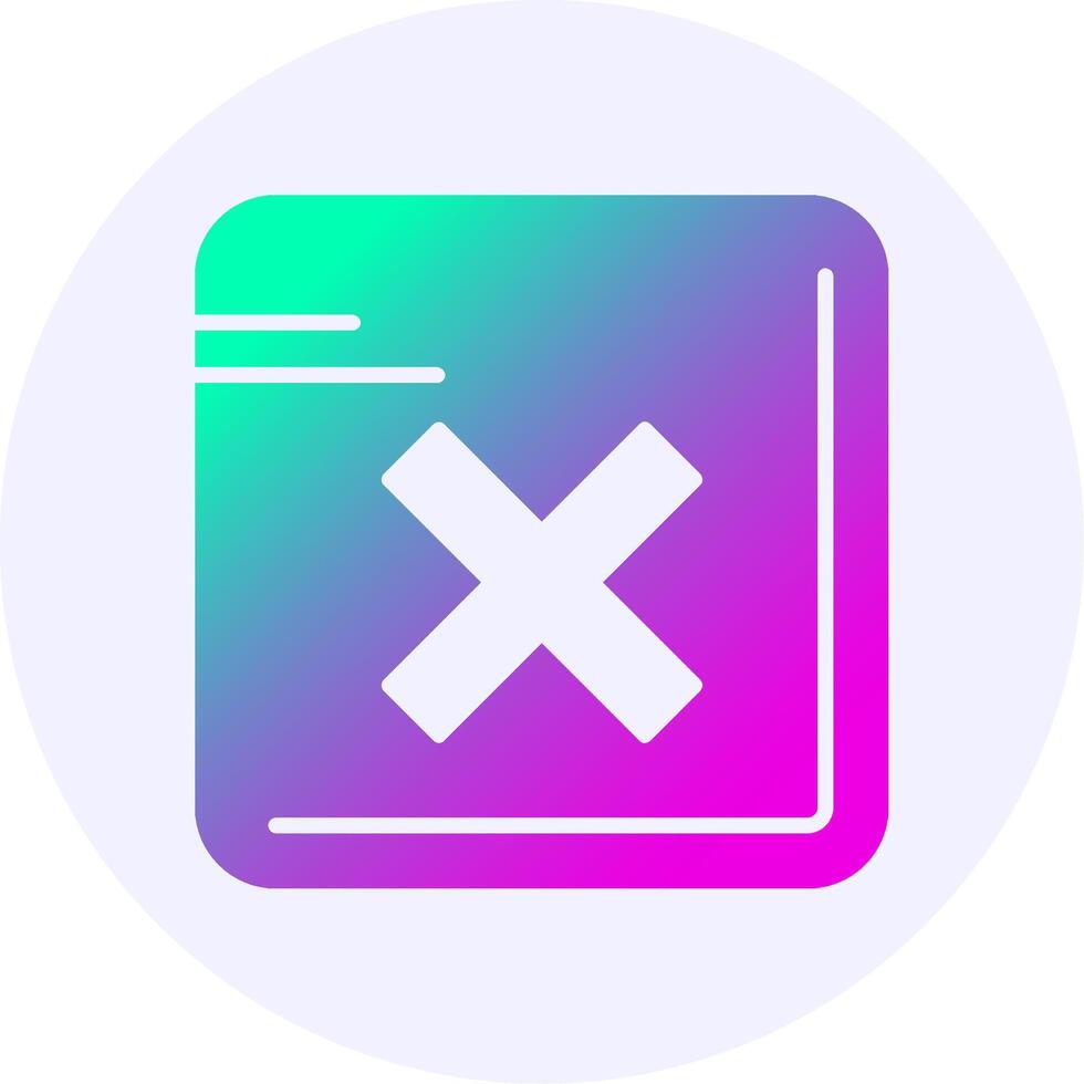 Cross Gradient Icon Design vector