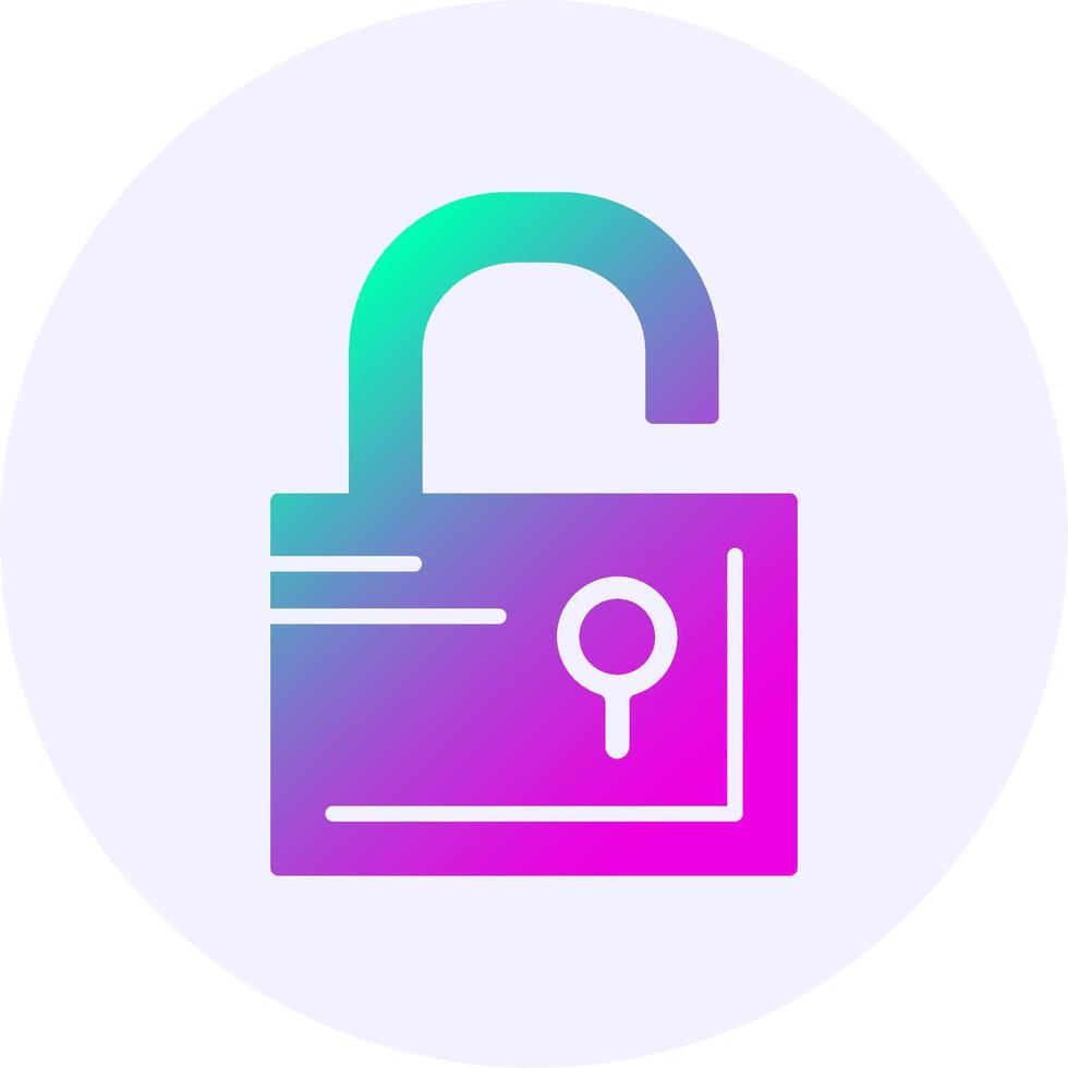 Unlock Gradient Icon Design vector