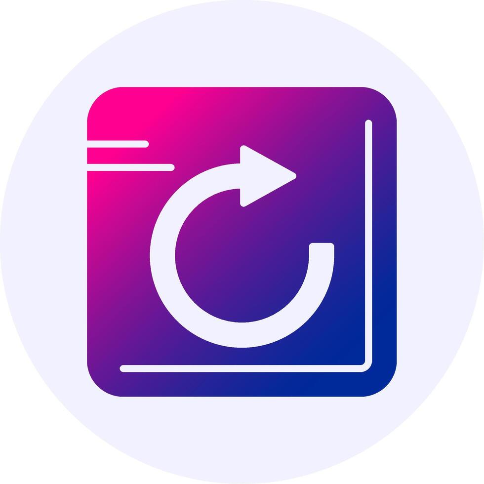 Undo Icon Minimal Gradient Style vector