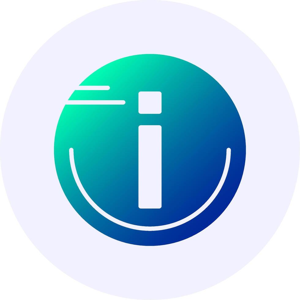 Info Gradient Icon Design vector