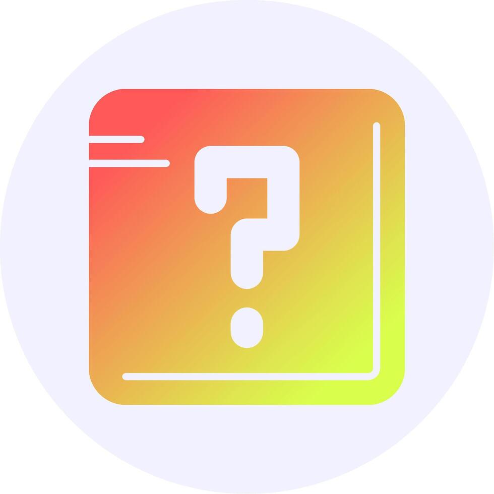 Question mark Gradient Icon Design vector