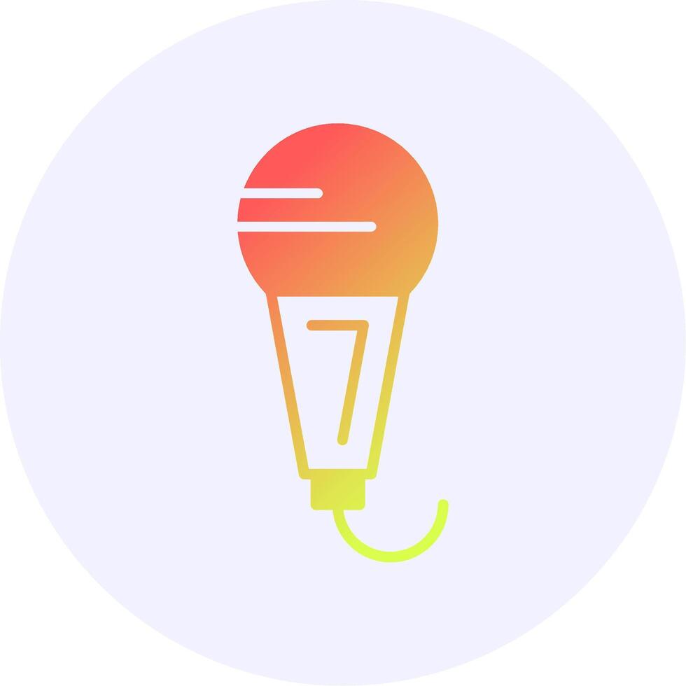 Microphone Icon Minimal Gradient Style vector