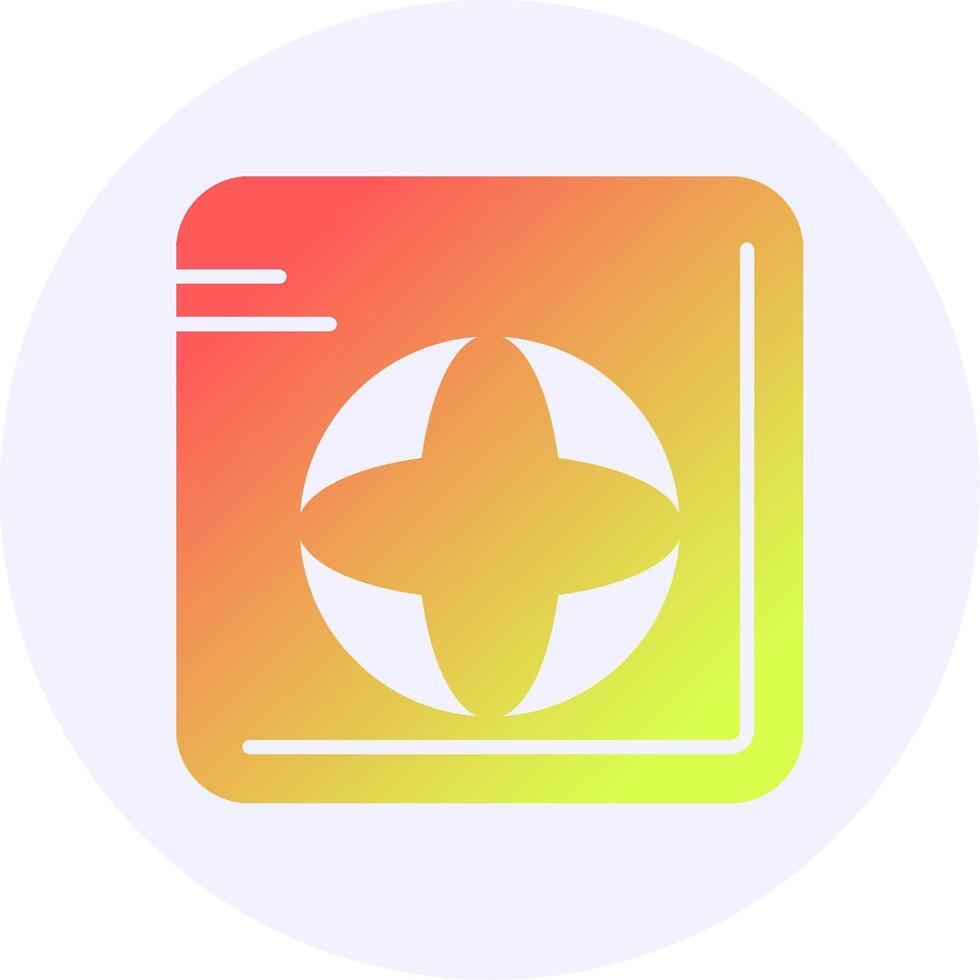 Globe Icon Minimal Gradient Style vector