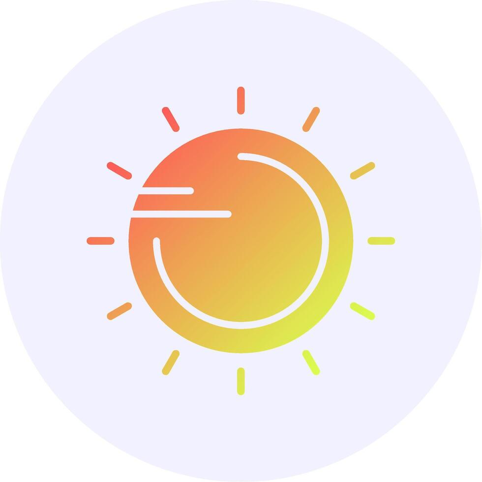 Sun Gradient Icon Design vector