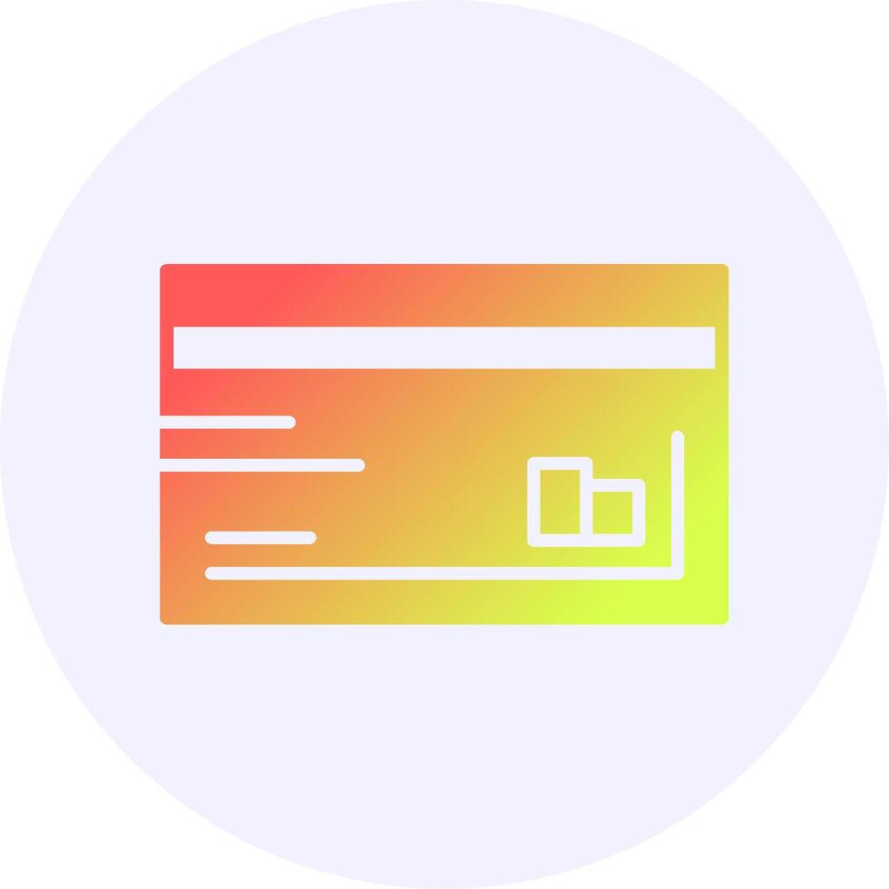 Credit card Icon Minimal Gradient Style vector