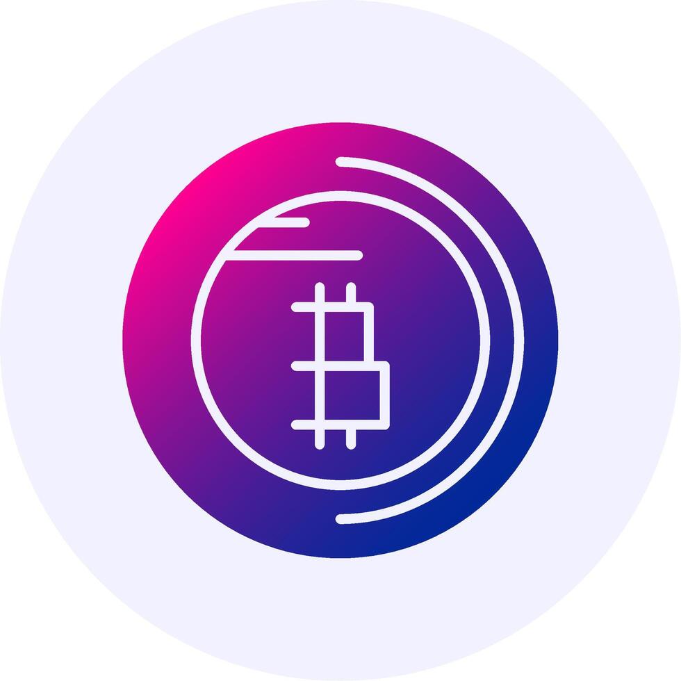 Bitcoin Gradient Icon Design vector