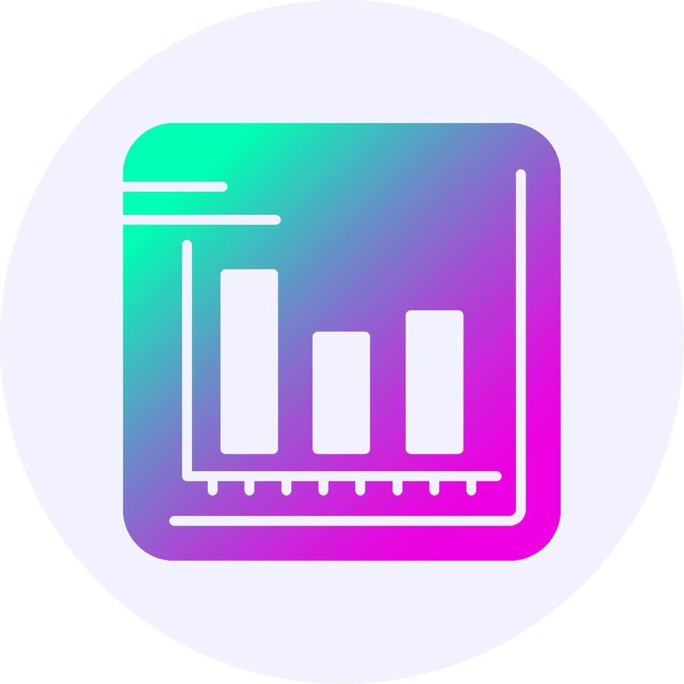 Chart Gradient Icon Design vector