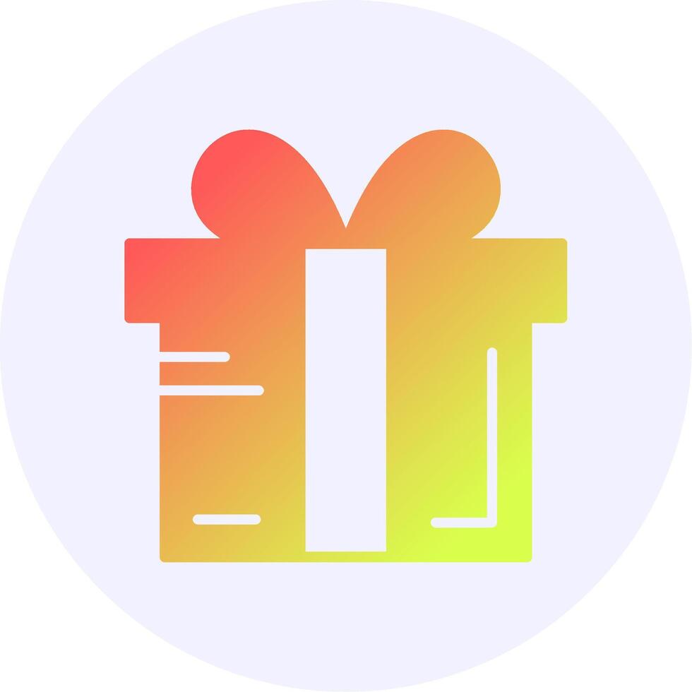 Gift box Gradient Icon Design vector